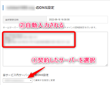 バリュードメインでのDNS設定の解説画像