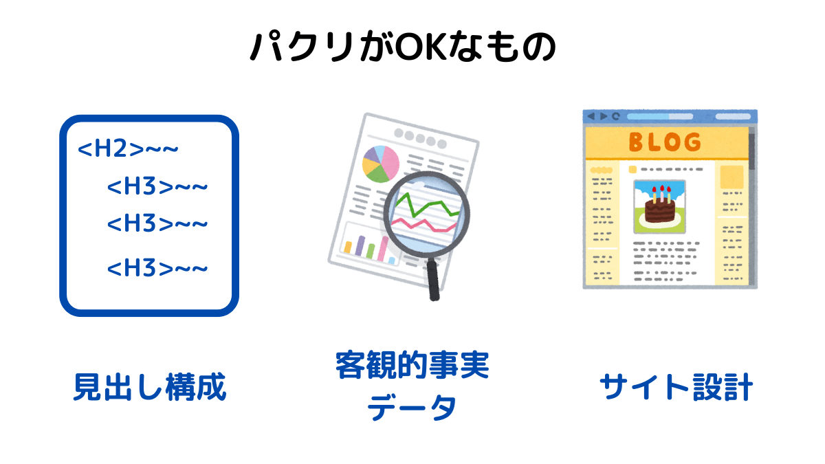 創作性がないものはパクることが許される